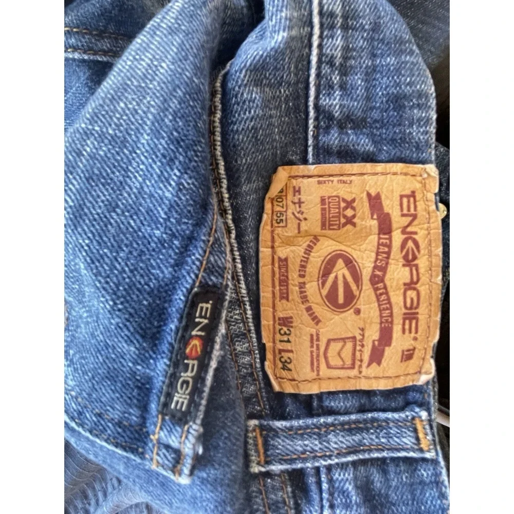 Energie Men's Blue‎ Jeans Button Fly 31x34 Straight Morris Fit EUC